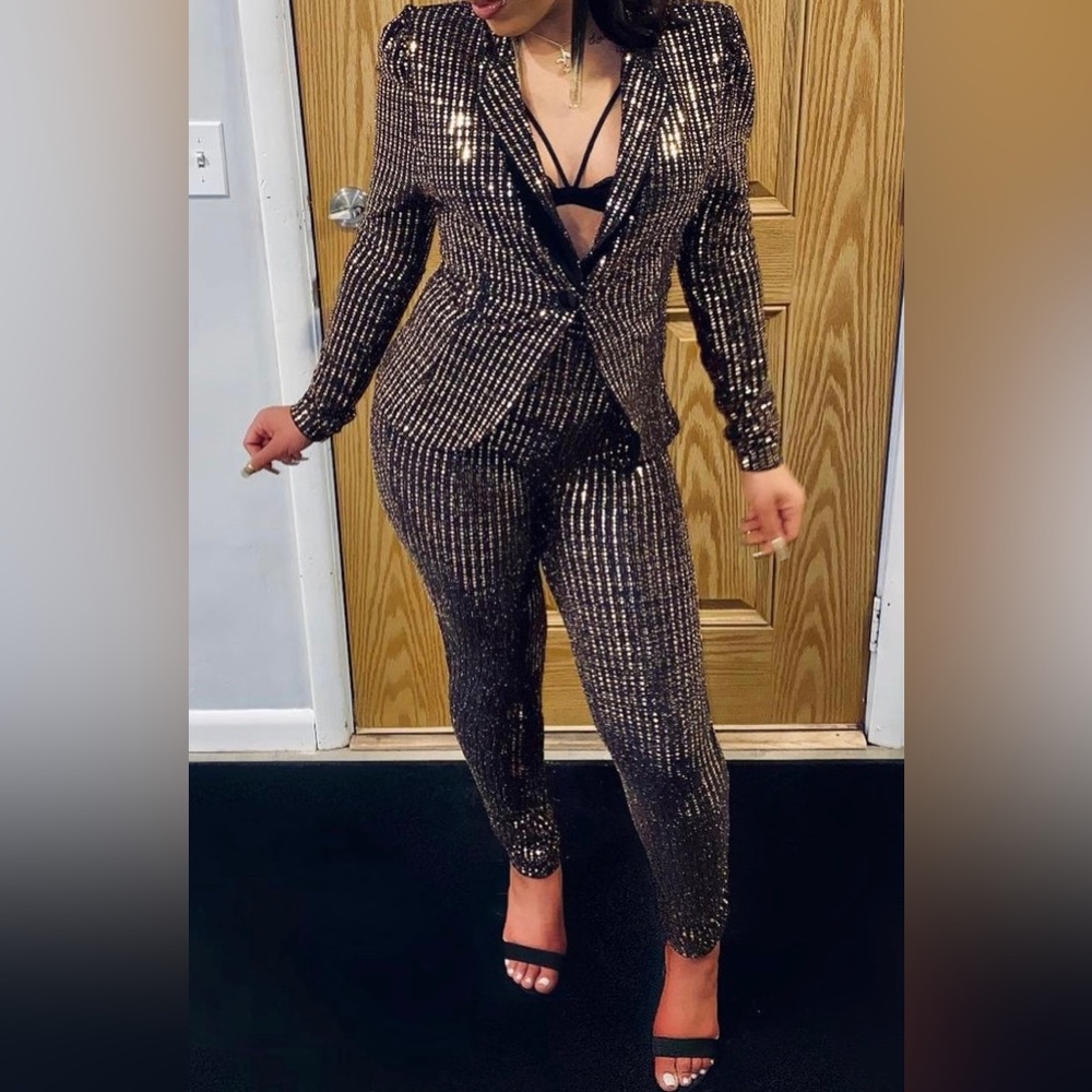Black & Gold sequins